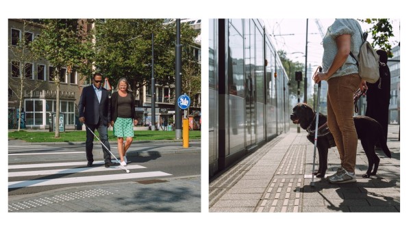 Geef mensen met een witte stok de ruimte: 5 tips voor betere verkeersveiligheid voor slechtziende en blinde mensen